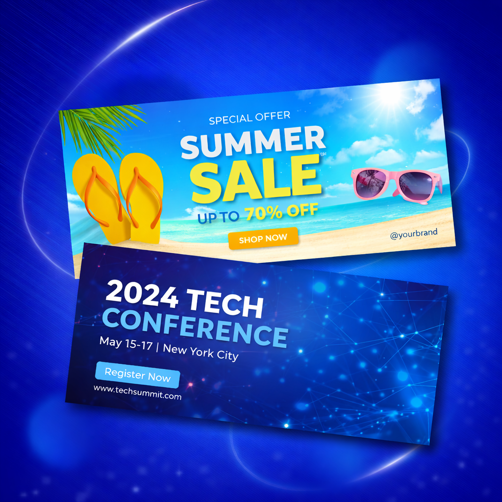 تصميم البنرات للموقع أو المتجر